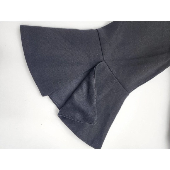 WHBM Body Perfecting Ruffle Sleeve Black Sheath Dress Women 14 NWT - Picture 8 of 13